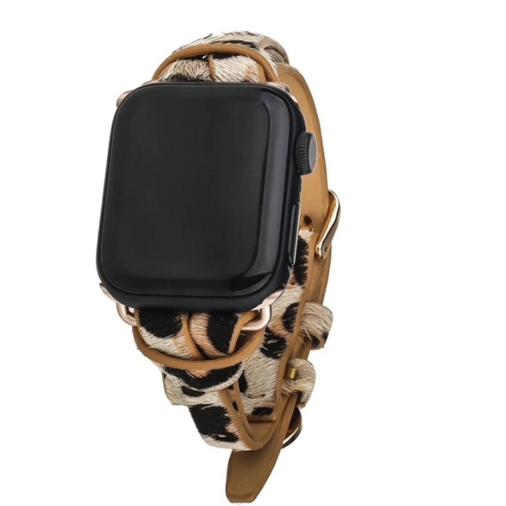 Victoria Emerson Tan Leopard Apple Watch Band